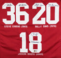 OU Heisman (3) Sims, White & Owens Signed Signed Maroon Pro Style Jersey BAS Wit