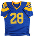 Marshall Faulk Authentic Signed Blue Pro Style Jersey BAS Witnessed 3