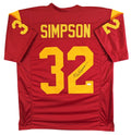 USC O.J. Simpson Authentic Signed Maroon Pro Style Jersey JSA Witness
