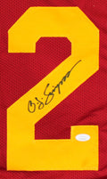 USC O.J. Simpson Authentic Signed Maroon Pro Style Jersey JSA Witness