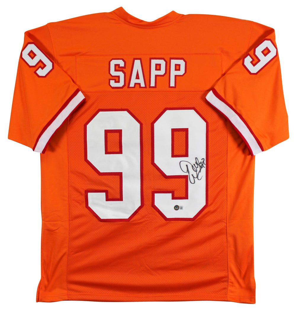Warren Sapp Authentic Signed Orange Throwback Pro Style Jersey BAS Witnessed