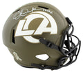 Rams Eric Dickerson "HOF 99" Signed STS F/S Speed Rep Helmet W/ Case BAS Witness