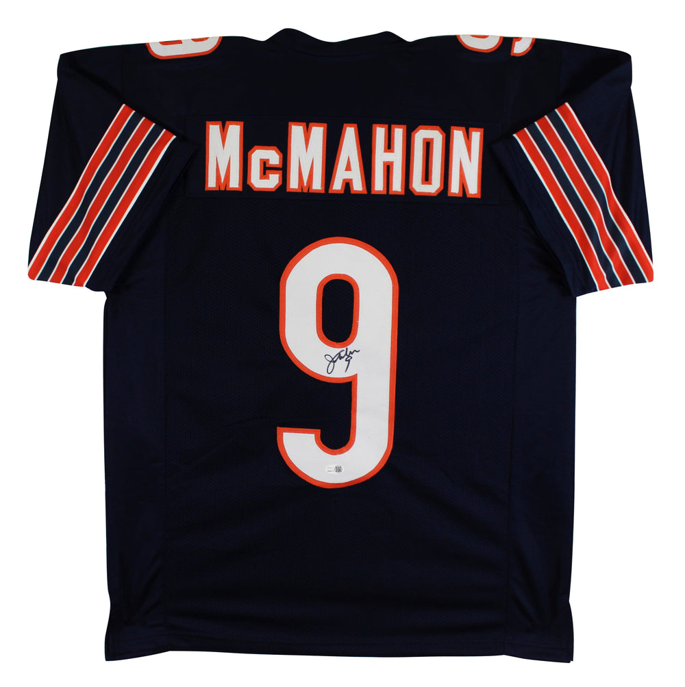 Jim McMahon Authentic Signed Navy Pro Style Jersey Autographed JSA Witness