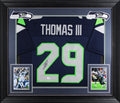 Earl Thomas Authentic Signed Navy Pro Style Framed Jersey JSA Witness