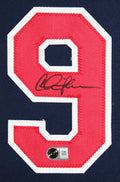 Charlie Sheen Major League Authentic Signed Navy Pro Style Framed Jersey BAS Wit