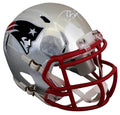 Patriots Tom Brady Signed Alternate Chrome Speed Mini Helmet Tri Star #7801207