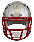 Patriots Tom Brady Signed Alternate Chrome Speed Mini Helmet Tri Star #7801207