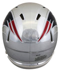Patriots Tom Brady Signed Alternate Chrome Speed Mini Helmet Tri Star #7801207