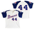 Braves Hank Aaron White Wilson Size 42 Jersey Un-signed