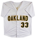Jose Canseco Authentic Signed White Pro Style Jersey Autographed BAS Witnessed