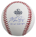 Rangers Marcus Semien "23 WS Champs" Signed 2023 WS Logo OML Baseball BAS Wit