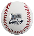 Rangers Marcus Semien "23 WS Champs" Signed 2023 WS Logo OML Baseball BAS Wit
