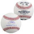 Rangers Evan Carter "MLB Debut 9-8-23" Authentic Signed OML Baseball BAS Witness