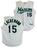 Marlins Rene Lachemann Signed White Pinstripe Russell Athletic Jersey BAS