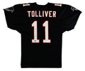 Falcons Billy Joe Tolliver Signed Twice Black Russell Athletic Jersey BAS