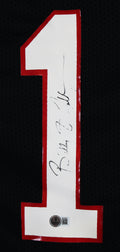 Falcons Billy Joe Tolliver Signed Twice Black Russell Athletic Jersey BAS