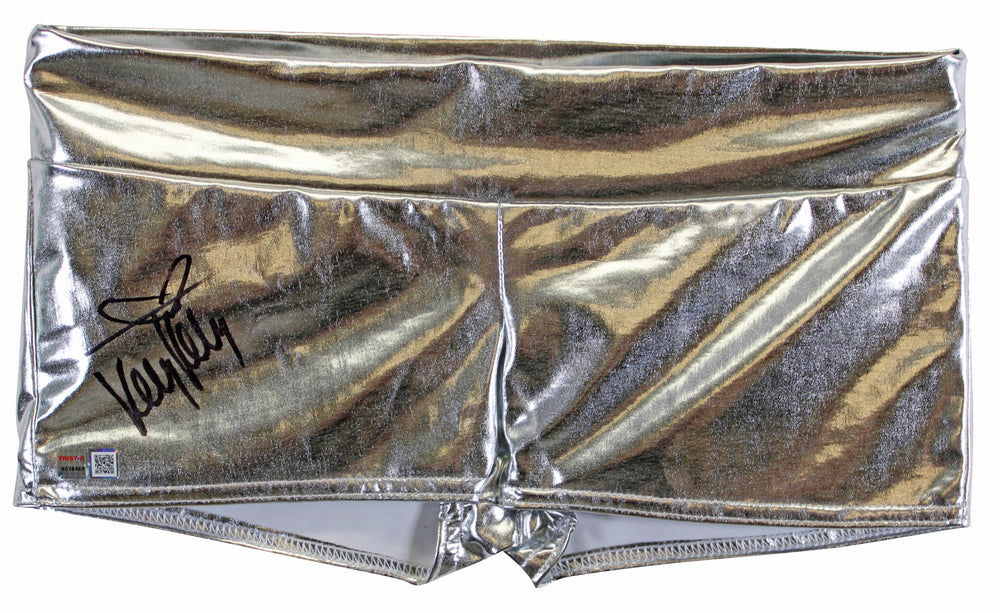 Kelly Kelly WWE Diva Authentic Signed Silver Shorts Autographed Tri Star