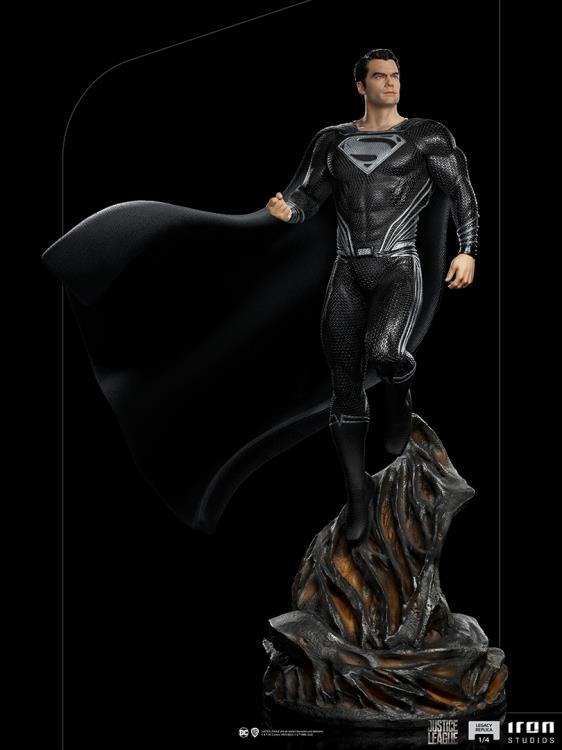 Iron Studios Zack Snyder's Justice League Legacy Replica Superman (Black Suit) 1/4 Scale Limited Edition Statue