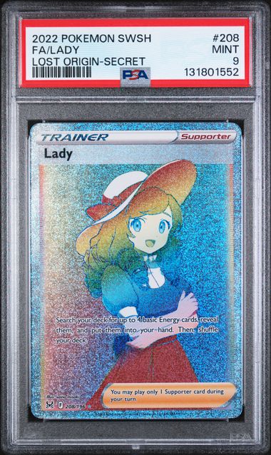 2022 POKEMON LOST ORIGIN LADY #208 PSA 9