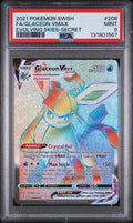 2021 POKEMON EVOLVING SKIES GLACEON VAX #208 PSA 9