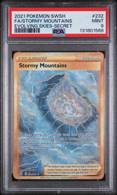 2021 POKEMON EVOLVING SKIES STORMY MOUNTAINS #232 PSA 9