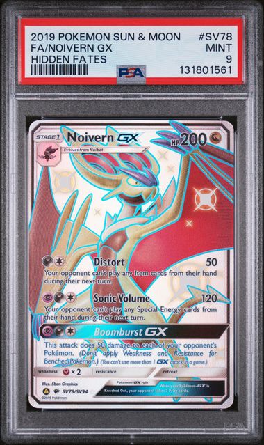 2019 POKEMON HIDDEN FATES NOIVERN GX #SV78 PSA 9