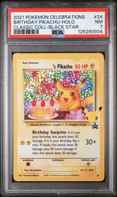 2021 POKEMON CELEBRATION BIRTHDAY PIKACHU #24 PSA 9