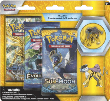Legendary Beasts Raikou Pin 3-Pack Blister