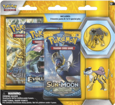 Legendary Beasts Raikou Pin 3-Pack Blister