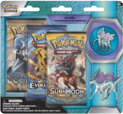 Legendary Beasts Suicune Pin 3-Pack Blister