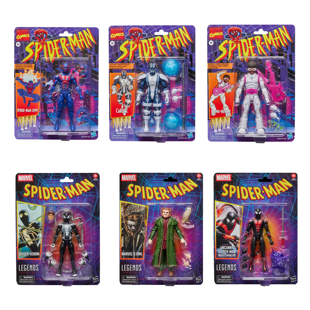 Marvel Legends Series - Spider-Man 2026 Wave 1 - Complete Set of 6-Inch Action Figure - Retro Cardback