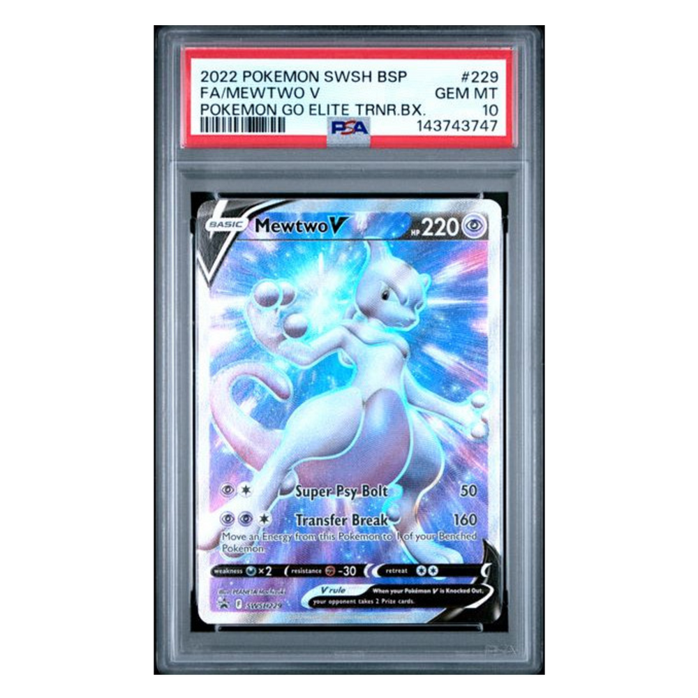 Mewtwo V #229 SWSH Black Star Promo PSA 10