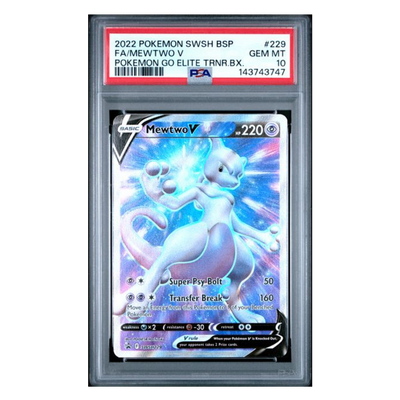 Mewtwo V #229 SWSH Black Star Promo PSA 10