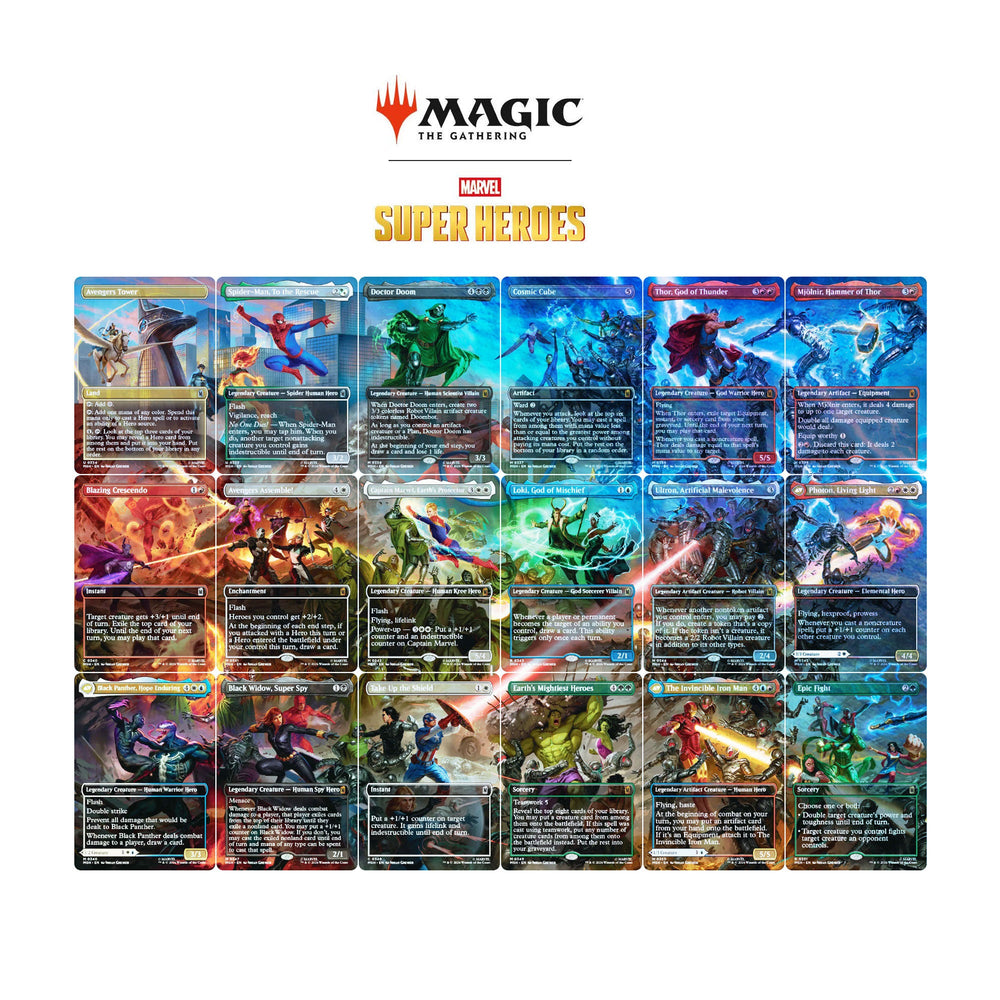 Magic The Gathering Marvel Super Heroes - FOIL Clash for the Cosmic Cube 18 Card Scene Set (PRE-ORDER JULY 15)