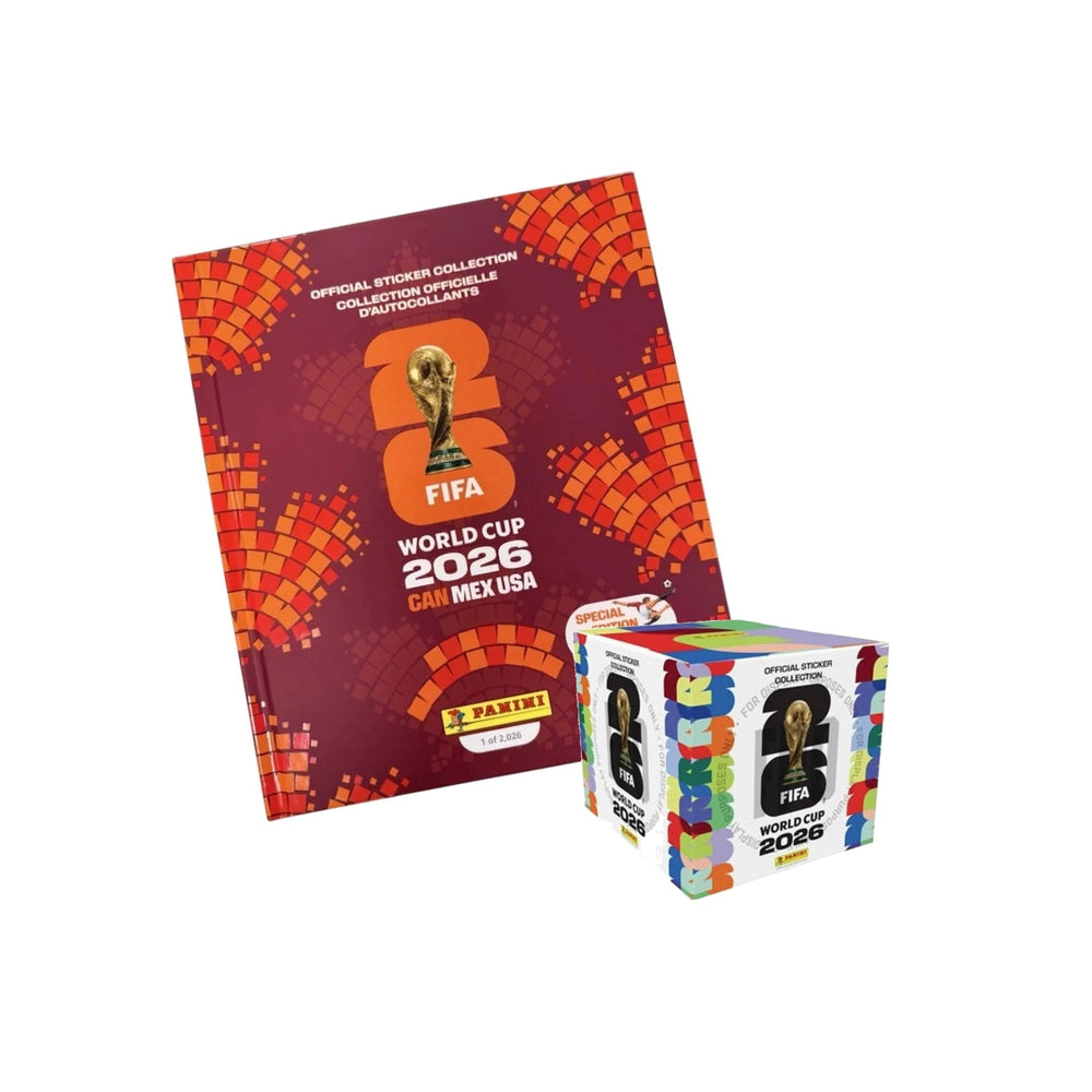 2026 Panini FIFA World Cup Soccer BUNDLE - Sticker Sealed Box (350 Stickers) and Limited Edition Red Canada Hardcover Album
