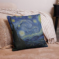 Pillow: Vincent Van Gogh: The Starry Night & Self-Portrait with Straw Hat