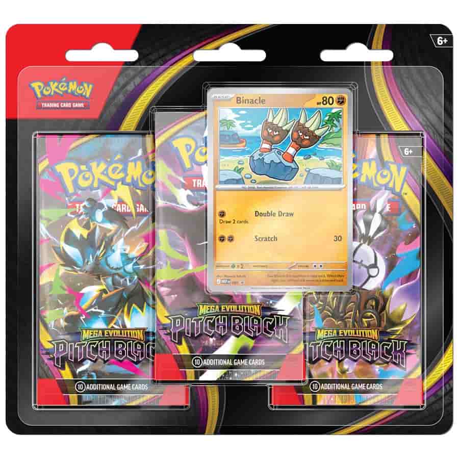 Pokemon: Mega Evolution: Pitch Black: (Me05) Three-Pack (Presale - Expected release date July 17th, 2026)
