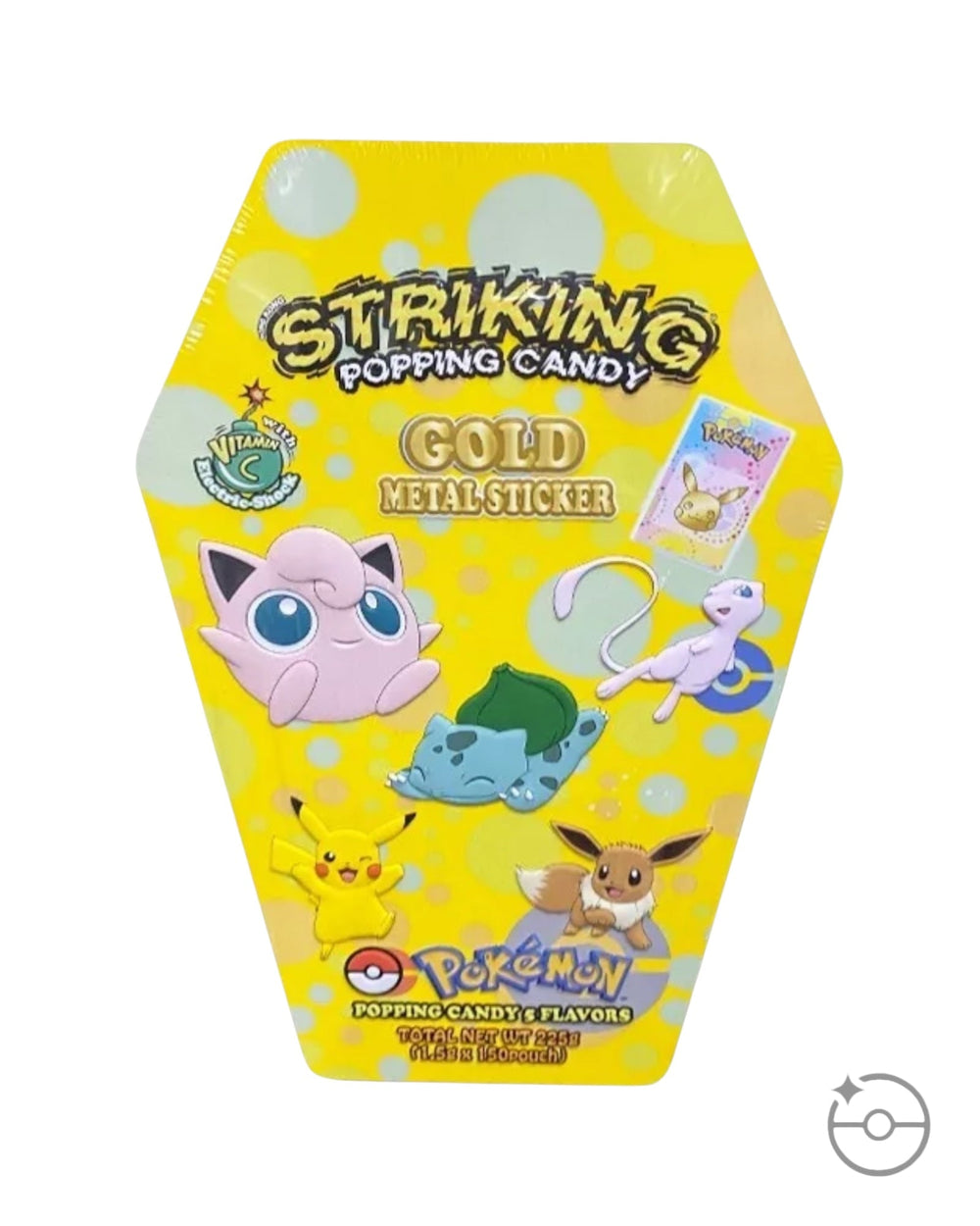 Pokémon Striking Popping Candy Tin Case with 24K Gold Sticker Korean Import