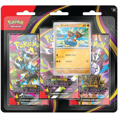 Pokémon TCG: Mega Evolution — Pitch Black 3-Pack Blister (Binacle)(Pre-Order Jul 17)