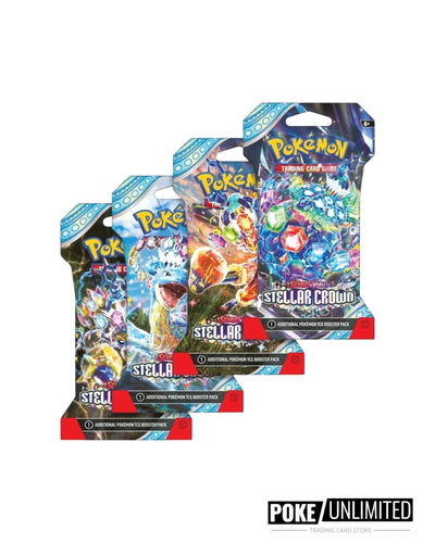 Pokémon TCG Scarlet & Violet—Stellar Crown Sleeved Booster Pack Case (144 Packs)
