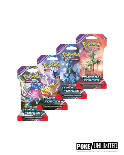 Pokémon TCG Scarlet & Violet—Temporal Forces Sleeved Booster Pack Case (144 Packs)