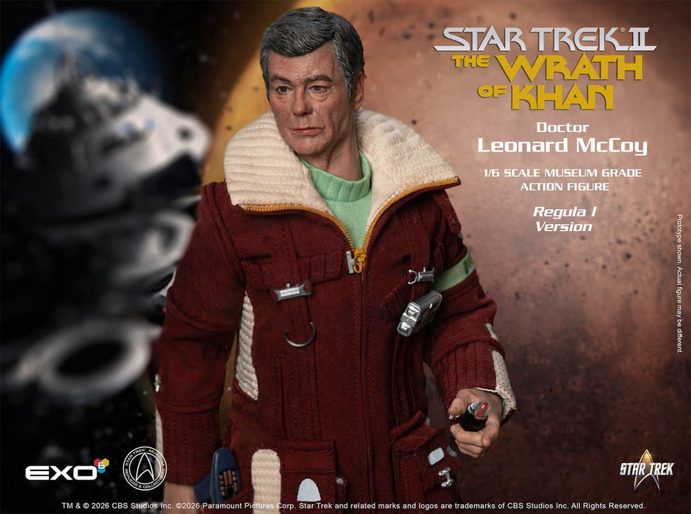 PRE-ORDER: Exo-6 Star Trek II: The Wrath of Khan: Dr. Leonard "Bones" McCoy (Regula I Version) Deluxe Edition 1:6 Scale Articulated Figure