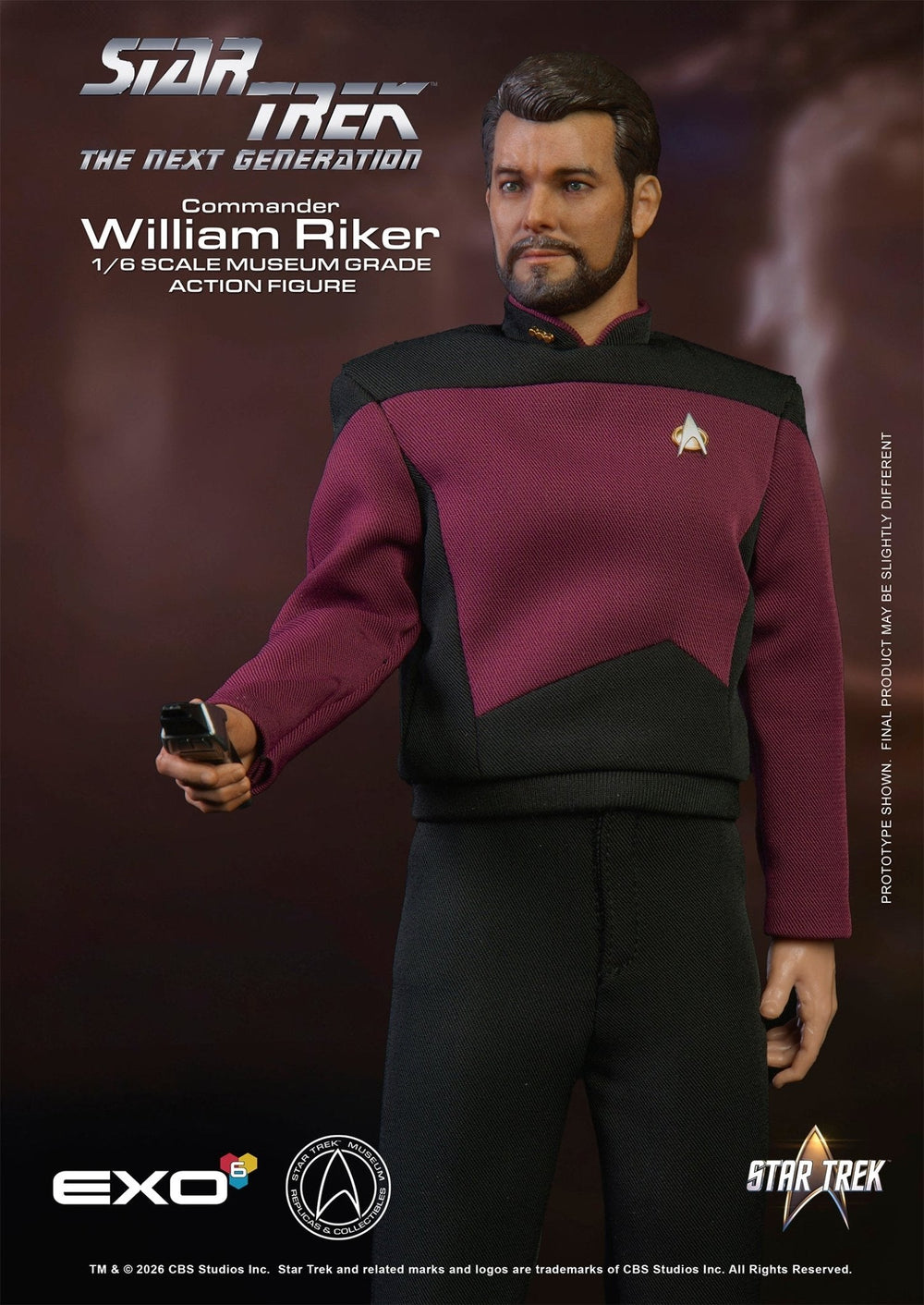 PRE-ORDER: Exo-6 Star Trek: The Next Generation Commander William T. Riker (Standard Ver.) 1/6 Scale Figure