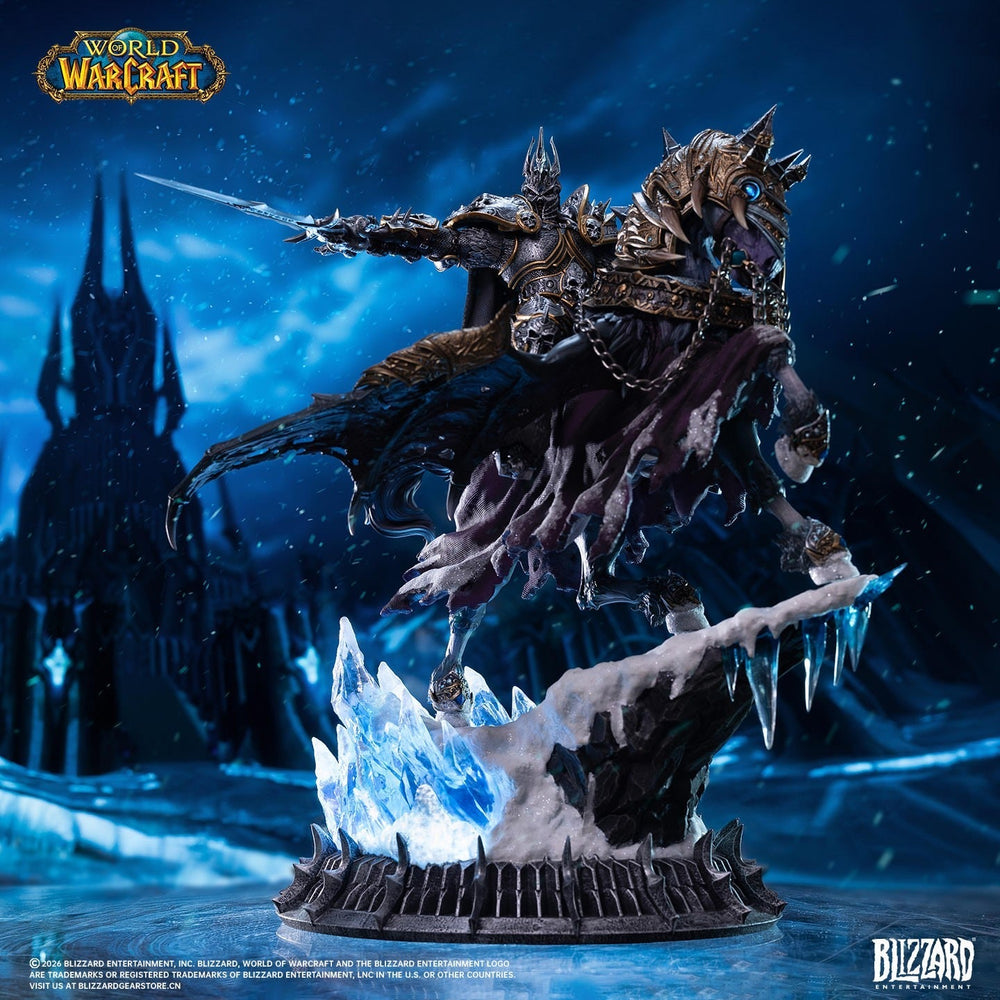 PRE-ORDER: HEX Collectibles World of Warcraft The Lich King & Invincible (14-Inch) Statue