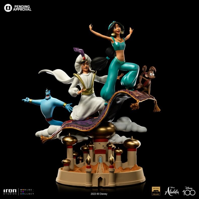 PRE-ORDER: Iron Studios Disney Classics Aladdin and Jasmine Deluxe Art Scale 1/10 Statue