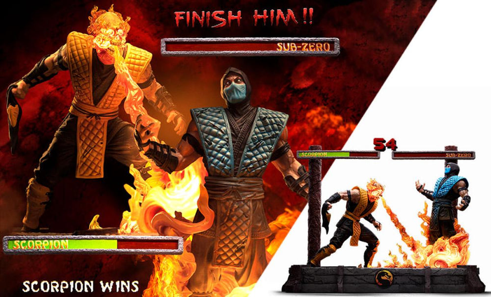 PRE-ORDER: Iron Studios Mortal Kombat: Fatality Scorpion vs Sub-Zero Deluxe 1:10 Scale Statue