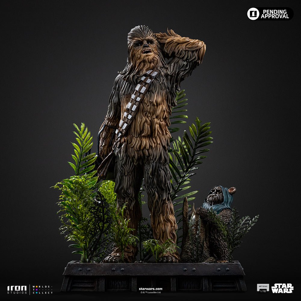 PRE-ORDER: Iron Studios Star Wars Chewbacca and Tokkat 1/10 Art Scale Statue