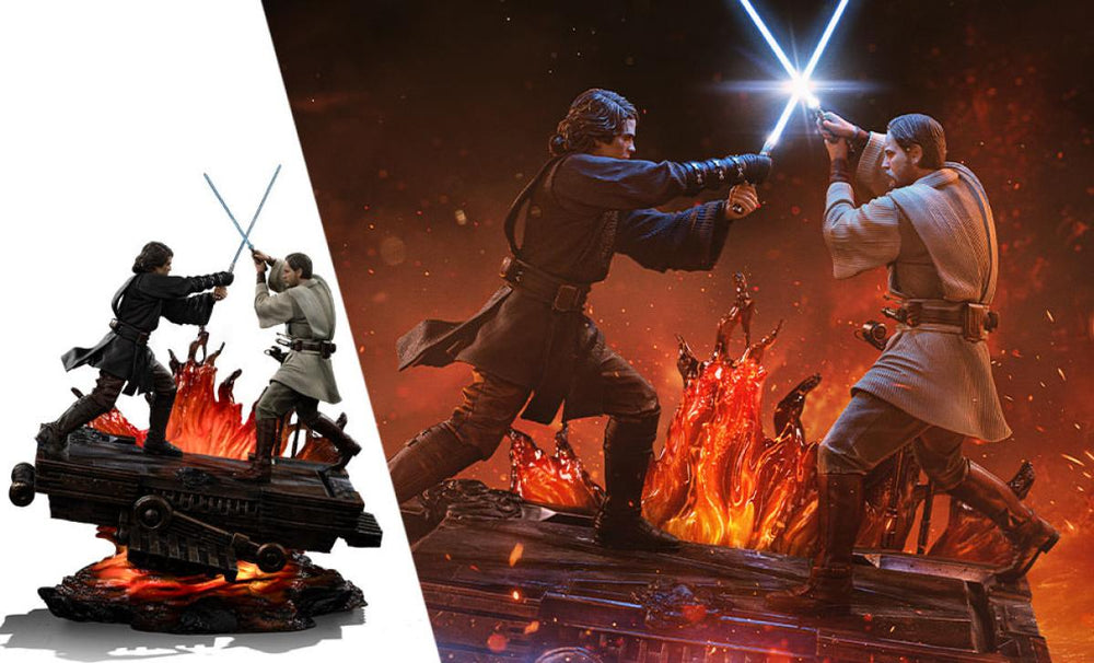 PRE-ORDER: Iron Studios Star Wars Episode III: Revenge of the Sith Anakin vs Obi-Wan Deluxe 1/10 Scale Statue