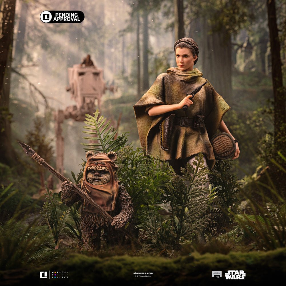 PRE-ORDER: Iron Studios Star Wars Leia and Wicket Art Scale 1/10 Statue