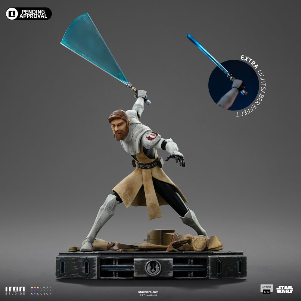 PRE-ORDER: Iron Studios Star Wars The Clone Wars Obi-Wan Kenobi Art Scale 1/10 Statue